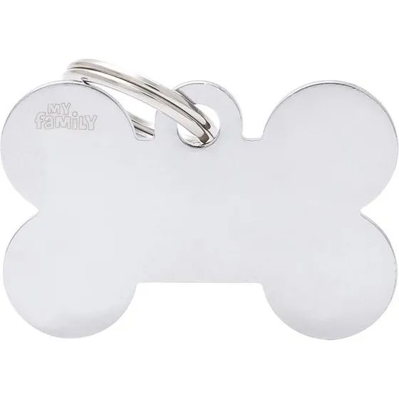 My Family Hundetegn Basic Kødben, Sølv – inkl. gravering