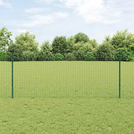 vidaXL Hegnspæl 44 stk Grøn 140 cm Stål