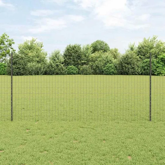 vidaXL Hegn med Post Grå 1,2 x 25 m Stål