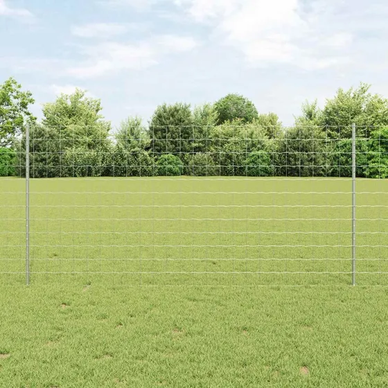 vidaXL Hegn med Post Sølv 1,2 x 10 m