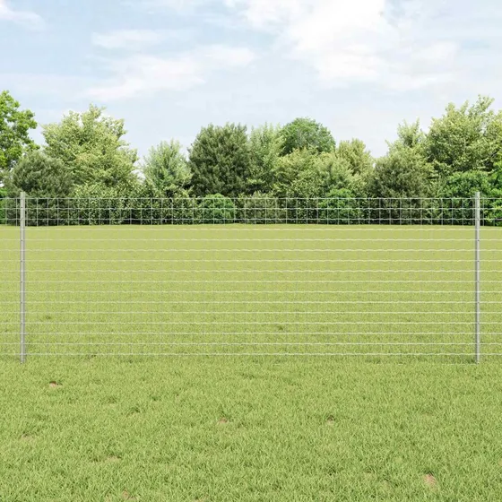 vidaXL Hegn med Post Sølv 0,8 x 25 m