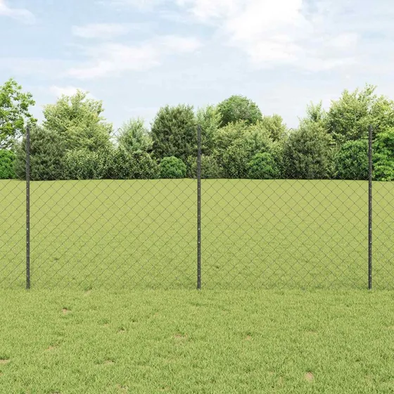 vidaXL Hegn med Post Grå 1,2 x 25 m Stål