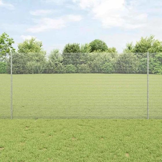 vidaXL Hegn med Post Sølv 1,2 x 25 m