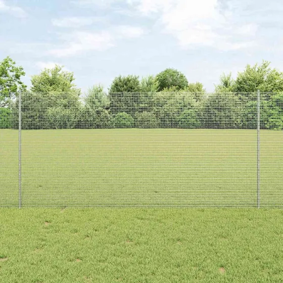 vidaXL Hegn med Post Sølv 1,2 x 25 m