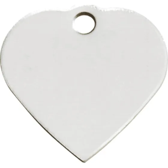 iMARC Hjerte hundetegn, lille, forkromet