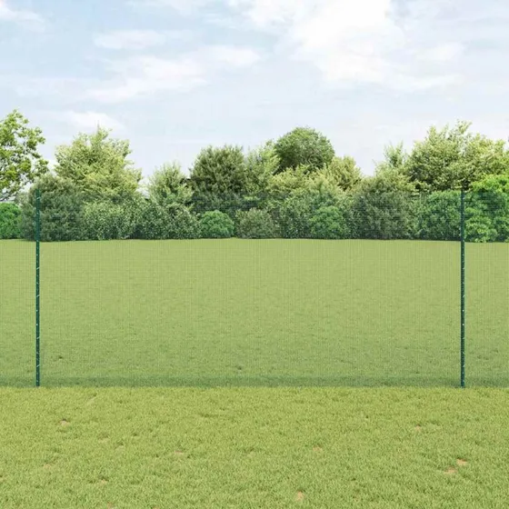 vidaXL Hegn med Post Grøn 1,4 x 25 m