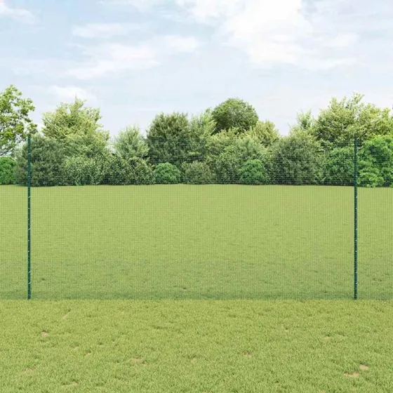 vidaXL Hegn med Post Grøn 1,5 x 25 m