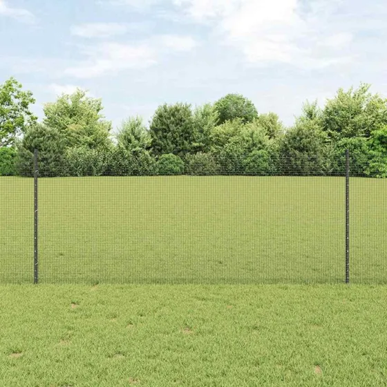 vidaXL Hegn med Post Grå 1 x 10 m Stål