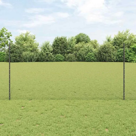 vidaXL Hegn med Post Grå 1,2 x 10 m