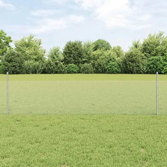 vidaXL Hegn med Post Sølv 0,5 x 25 m