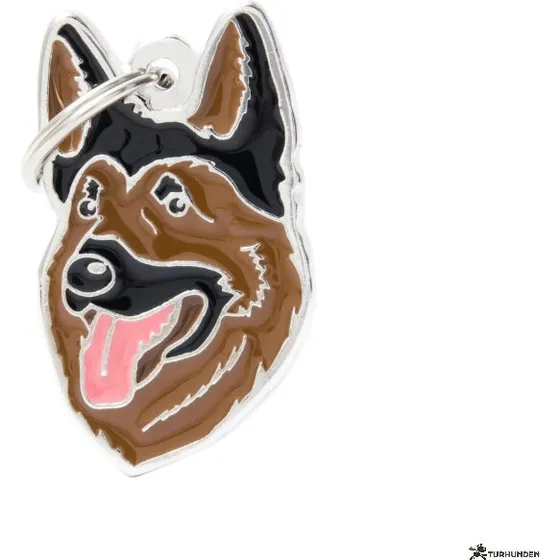 My Family Hundetegn Schæfer - Brun 2,5x3,5 cm