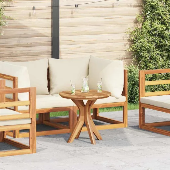 vidaXL Sidebord Brun 55 x 55 x 51 cm Massiv Teaktræ