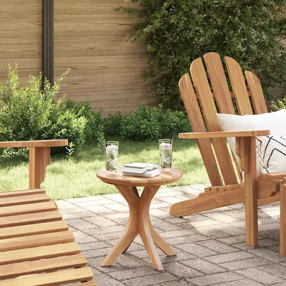 vidaXL Sidebord Brun 40x40x41 cm Massiv Teaktræ