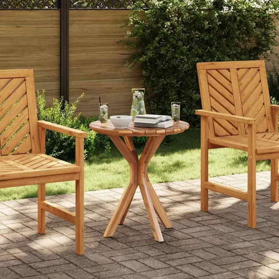 vidaXL Sidebord Brun 70x70x75 cm Massiv Teaktræ