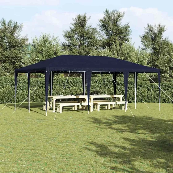 vidaXL Party Tent Blå 600x400x266 cm, Polyethylen & Stål