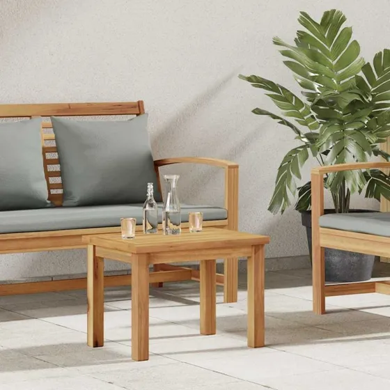 vidaXL Sofabord Brun 50x35x36 cm Massiv Teaktræ
