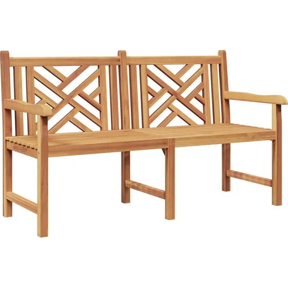 vidaXL Havebænk 150 x 60 x 90 cm Brun Massiv Teaktræ