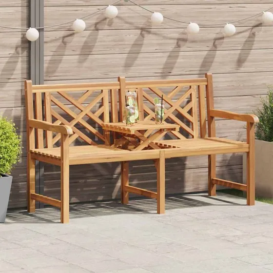 vidaXL Havebænk 150 x 60 x 90 cm i Massiv Teaktræ
