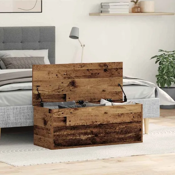 vidaXL Opbevaringskasse Gammelt Træ 90 x 35 x 35 cm