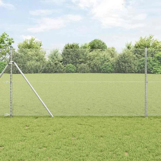 vidaXL Hexagon Hegn Sølv 1,2 x 10 m Galvaniseret Stål
