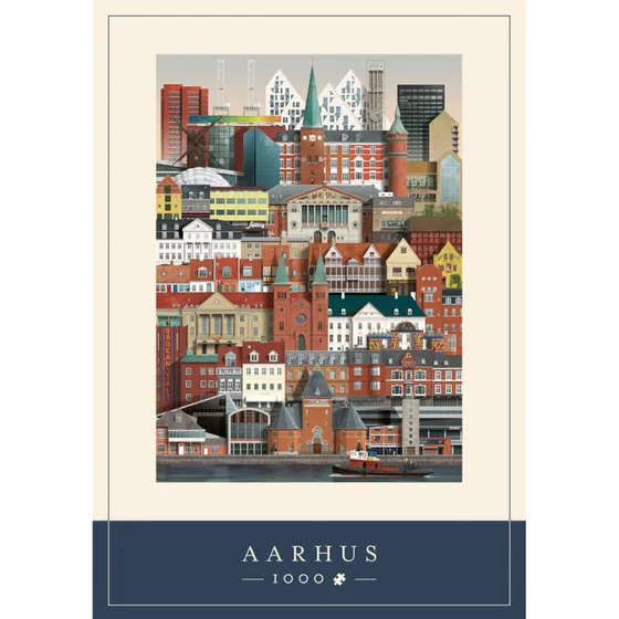 Martin Schwartz Aarhus puslespil 1000 brikker 50x70 cm