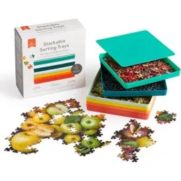 Galison Sorteringsæsker 6 farver, stablebare 19,5×19,5×2 cm