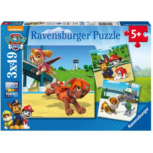 Ravensburger Paw Patrol 3x49 brikker - Børnepuslespil