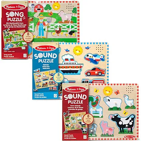 melissa & doug puslespil med lyd (assorteret)