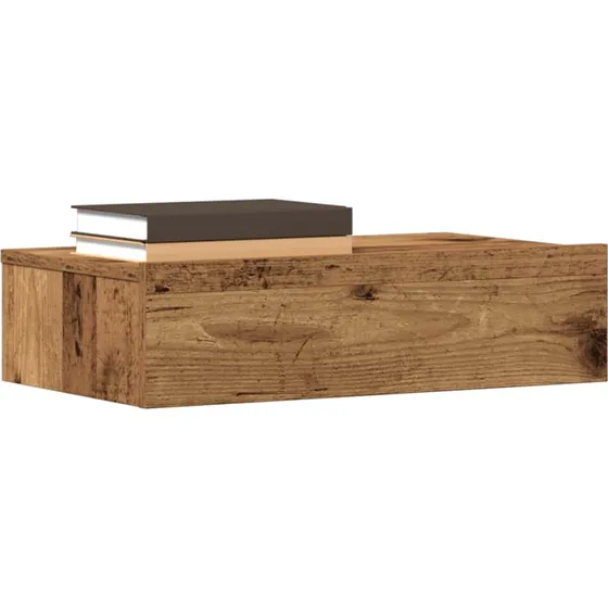 vidaXL Sengeskab Gammelt Træ 60x35 cm Konstruktionstræ