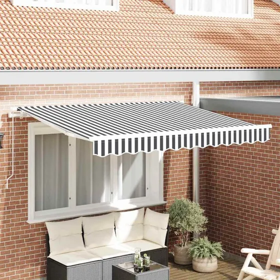 vidaXL Reservedug 3,5 x 2 m Anthracit/Hvid Polyester