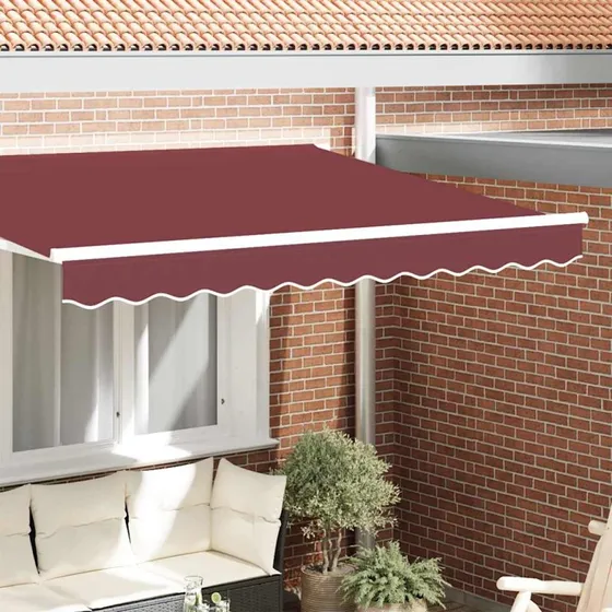 vidaXL Markise Bølge Bordeaux 230 x 20 cm