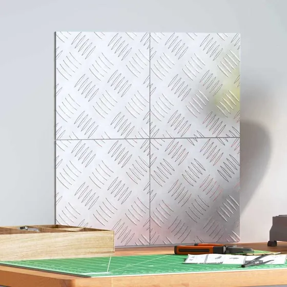 vidaXL Trappe Tredje 20x20 cm Sølv Aluminium 4 stk