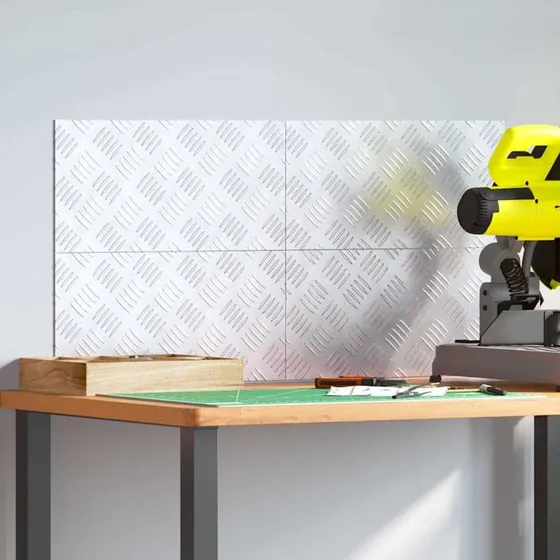 vidaXL Trappe Tredje 40 x 20 cm Sølv 4 stk Aluminium