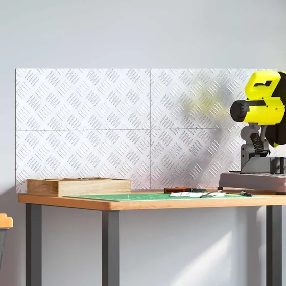vidaXL Trappe Tredje 50 x 20 cm Sølv Aluminium 4 stk