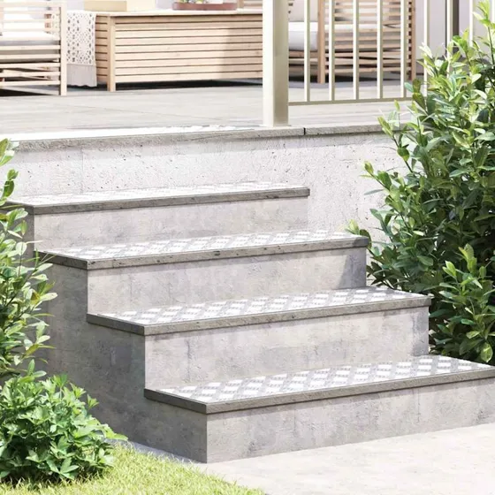 vidaXL Trappe Tredje 2 stk Sølv 100 x 25 cm Aluminium
