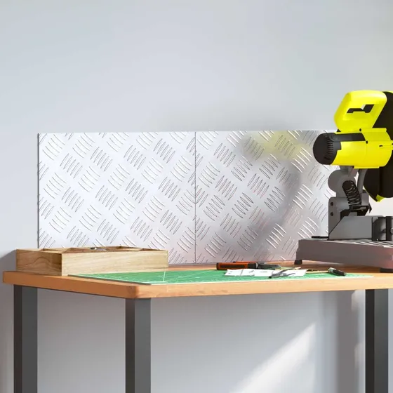 vidaXL Trappe Tread Rektangulær 2 stk Sølv 40 x 30 cm Aluminium