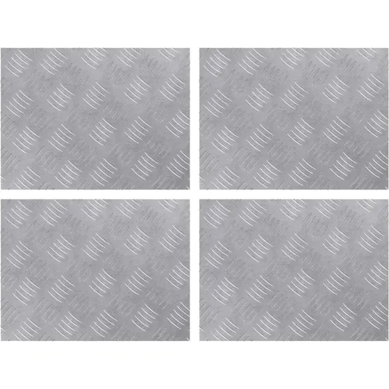 vidaXL Trappe Tredje 40 x 30 cm Sølv 4 stk Aluminium