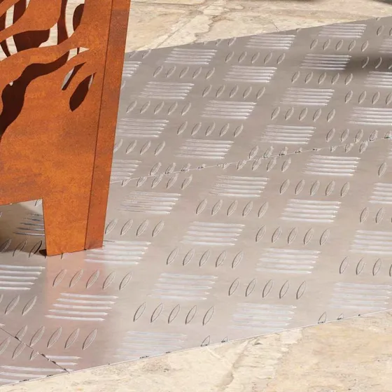 vidaXL Trappe Tread Rektangulær 4 stk Sølv 90 x 40 cm Aluminium