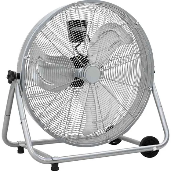 vidaXL Tromleventilator med hjul, Sølv, 73 x 42 x 70 cm