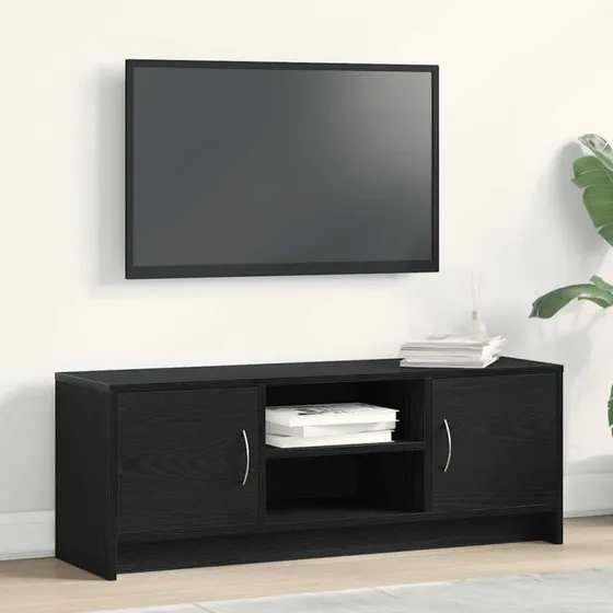 vidaXL tv-bord 102x30x37,5 cm konstrueret træ sort