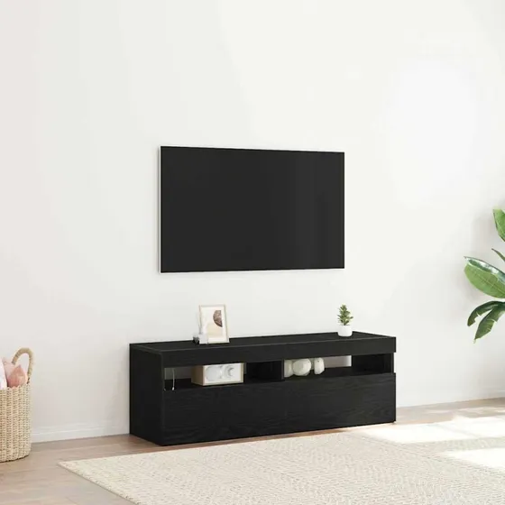vidaXL TV-skab Sort 120 x 35 x 40 cm Konstrueret Træ