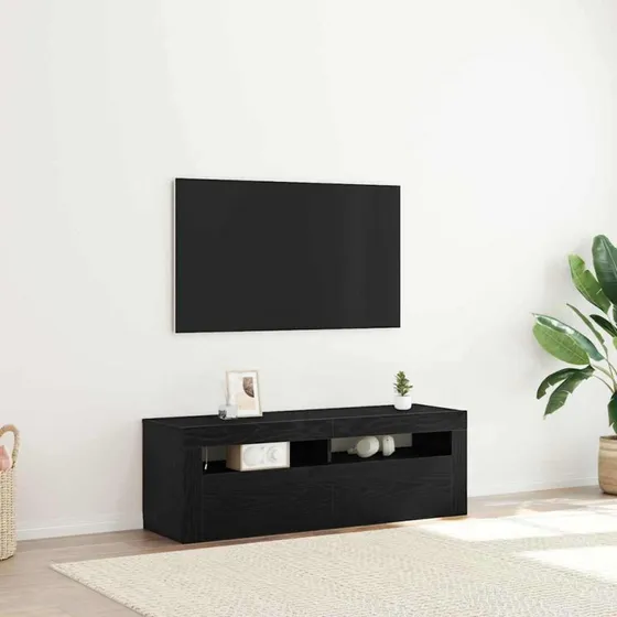 vidaXL TV-skab Sort 120 x 35 x 40 cm Konstrueret træ