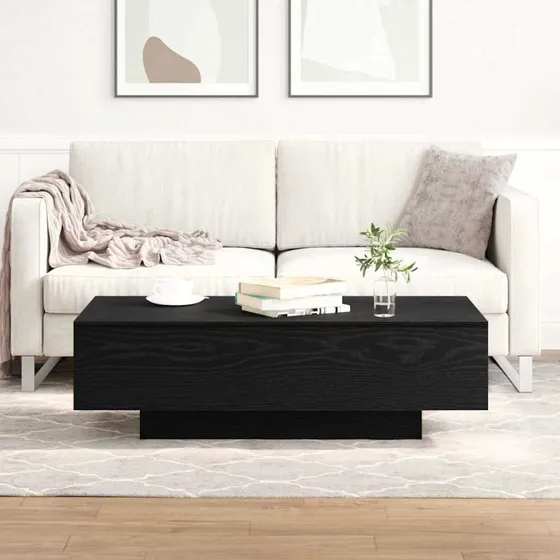 vidaXL Sofabord Sort Eg 100 x 49,5 x 31 cm Konstrueret Træ