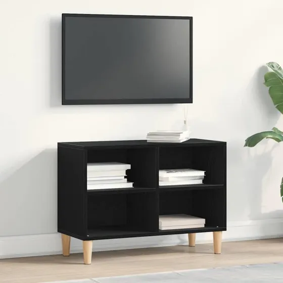vidaXL TV-skab Sort 69,5 x 30 x 50 cm Konstrueret træ