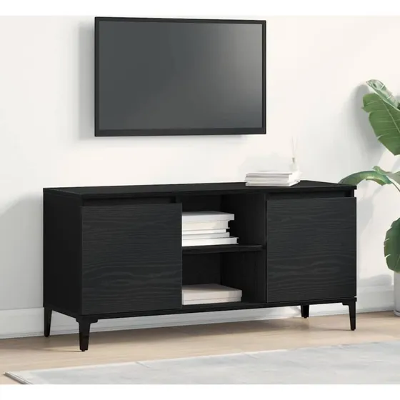 vidaXL TV-skab Sort 102 x 35 x 50 cm Konstrueret træ