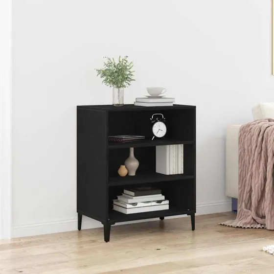 vidaXL Sideboard Sort Eg 57 x 35 x 70 cm Konstrueret Træ