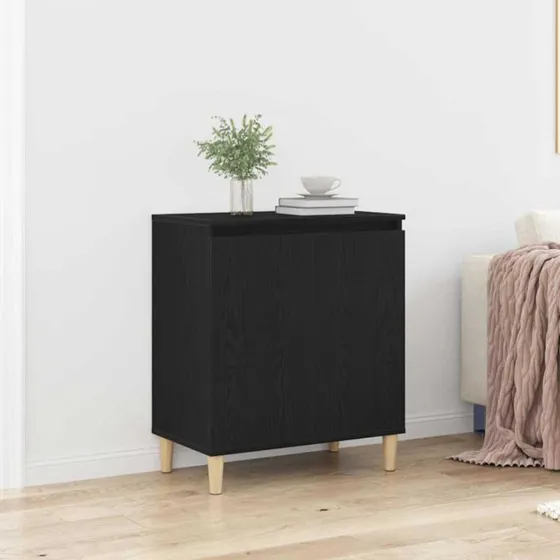 vidaXL Sideboard Sort 60 x 35 x 70 cm Konstrueret Træ