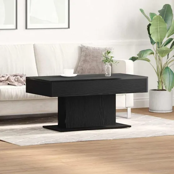 vidaXL Sofabord Sort Eg 96 x 50 x 45 cm Konstrueret Træ