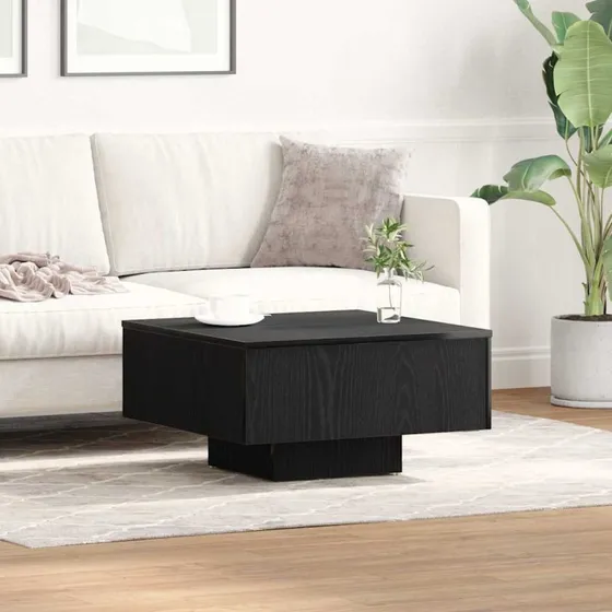 vidaXL Sofabord Sort Eg 60x60x31,5 cm Konstrueret Træ