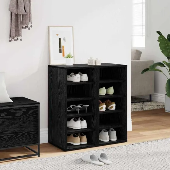 vidaXL Sko Skab 2 stk Sort 32 x 35 x 70 cm Konstrueret Træ